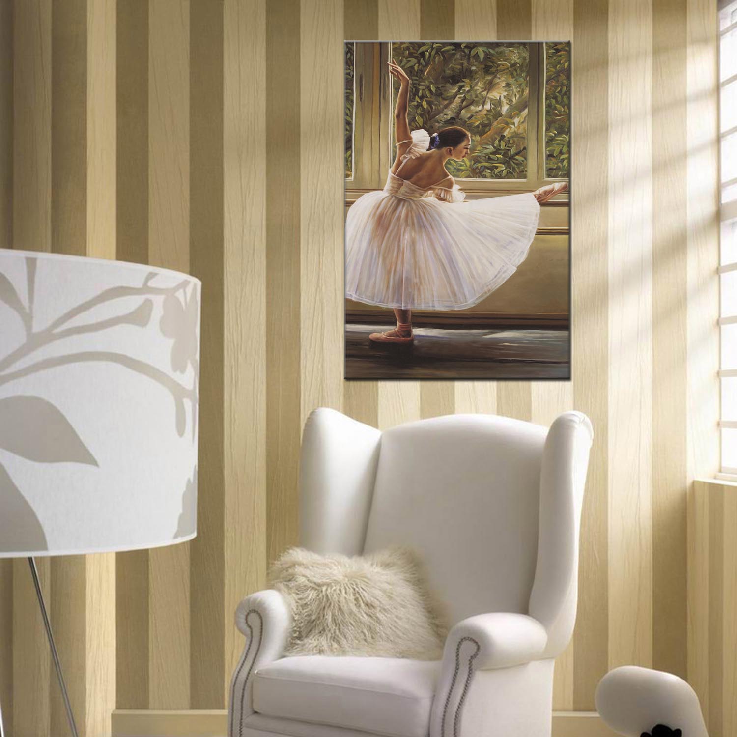 Figure 2 oilpainting Decorative painting, apartment hotel matching painting, one-piece consignment factory, Oil painting, living room and dining room triptyl decorative painting, landscape abstract, modern style, customizable, various oilpainting styles, Jiusheng pic 10