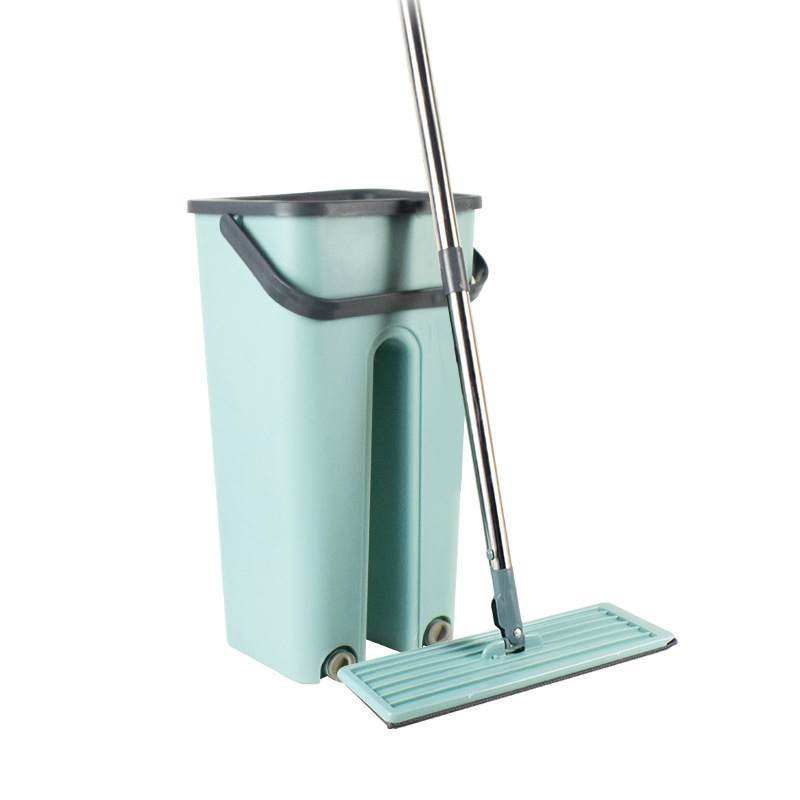 Home lazy flat mop bucket set