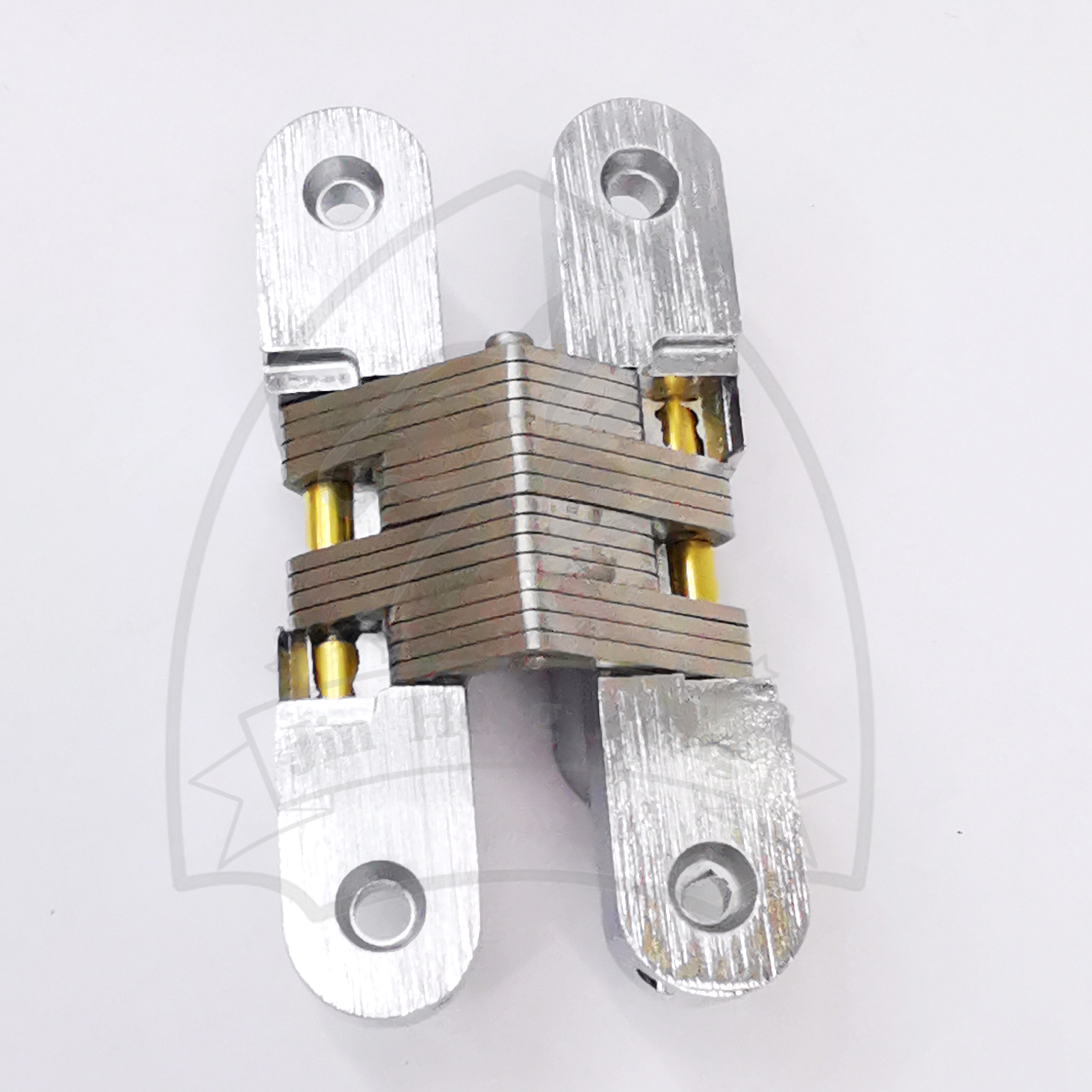 Zinc-alloy cross hinge hidden hinge hidden European folding door hinge large, medium and small dark hinge Item Picture
