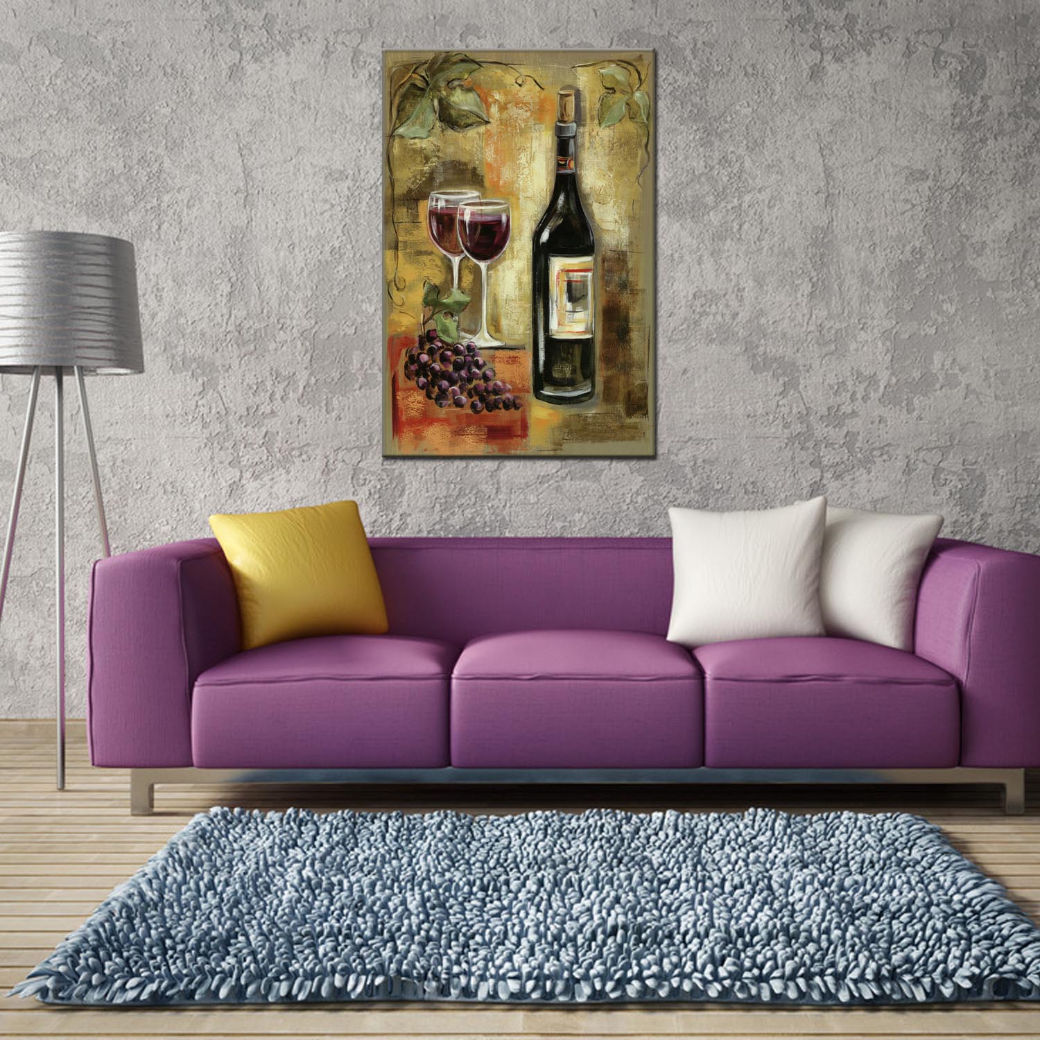 Wine bottle series oilpainting decorative paintings, apartment and hotel matching paintings, one-piece consignment factory, oilpainting, living room and dining room triptyl decorative paintings, landscape abstract modern style, customizable oilpainting styles, Jiusheng pic 9