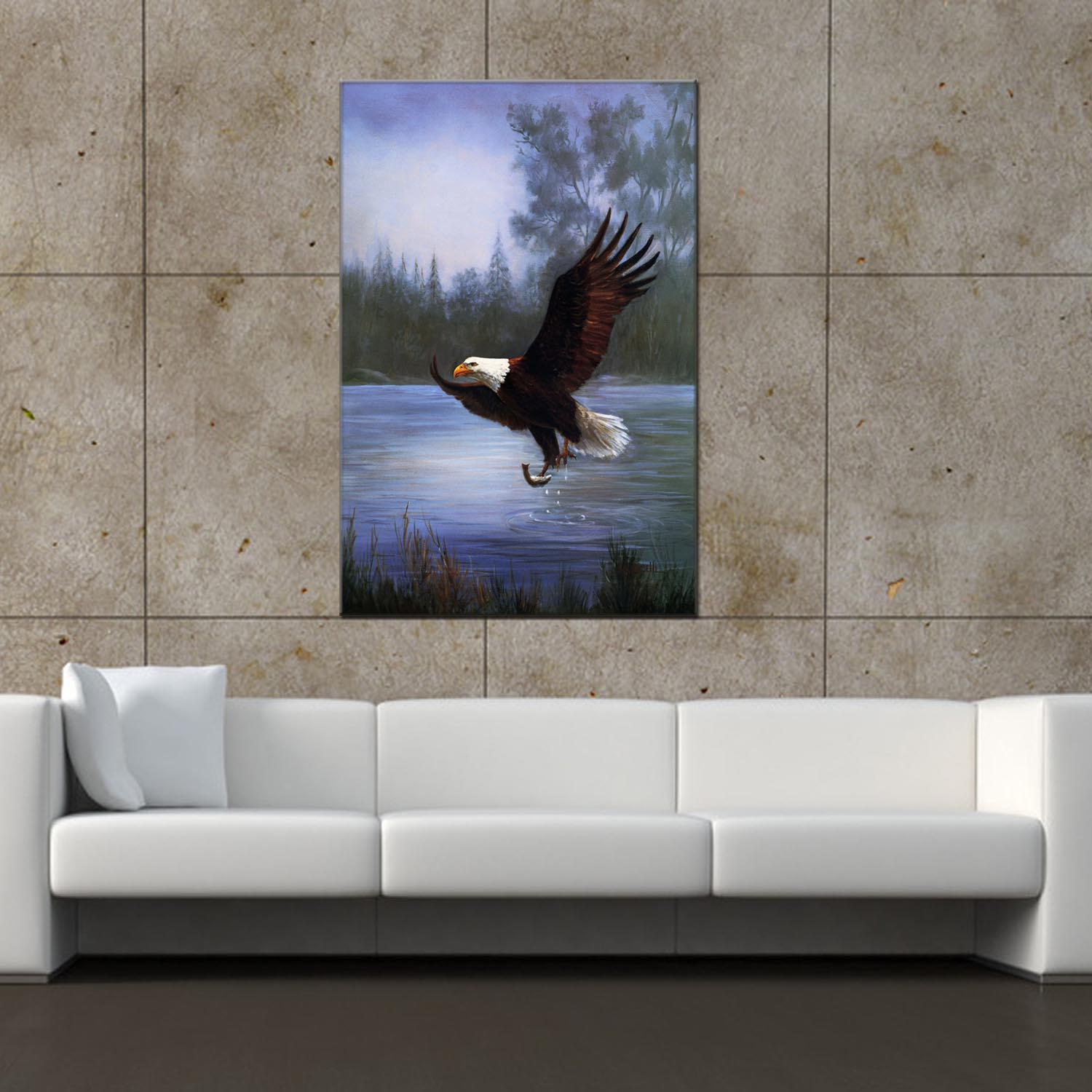 Animal oilpainting decorative paintings, apartment and hotel matching paintings, one-piece consignment factory, oilpainting, living room and dining room triptyl decorative paintings, landscape abstract modern style, customizable oilpainting styles, Jiusheng pic 12