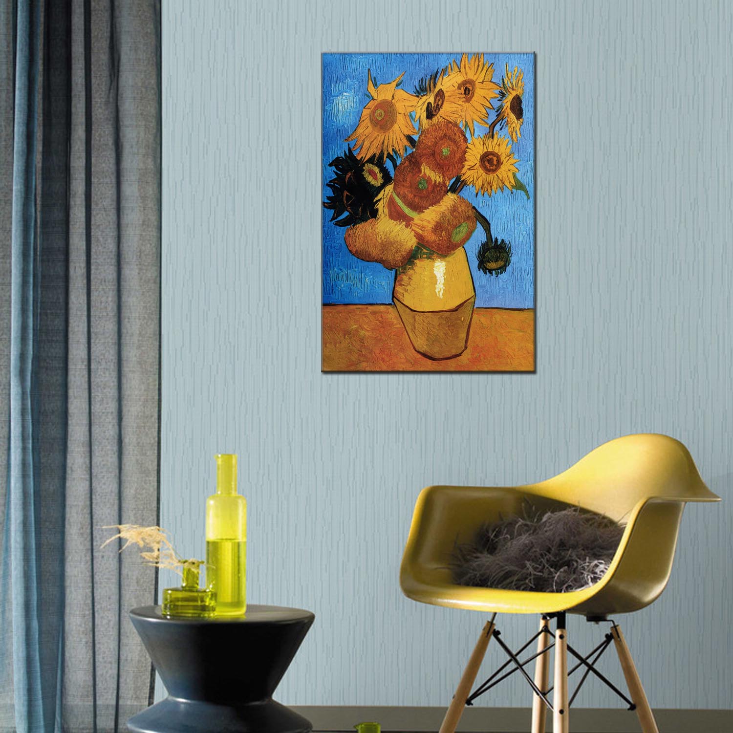 向日葵油画装饰画公寓酒店配画一件代发工厂oilpainting客厅餐厅三联画装饰画风景抽象现代风格可定油画款式多样 九晟详情9