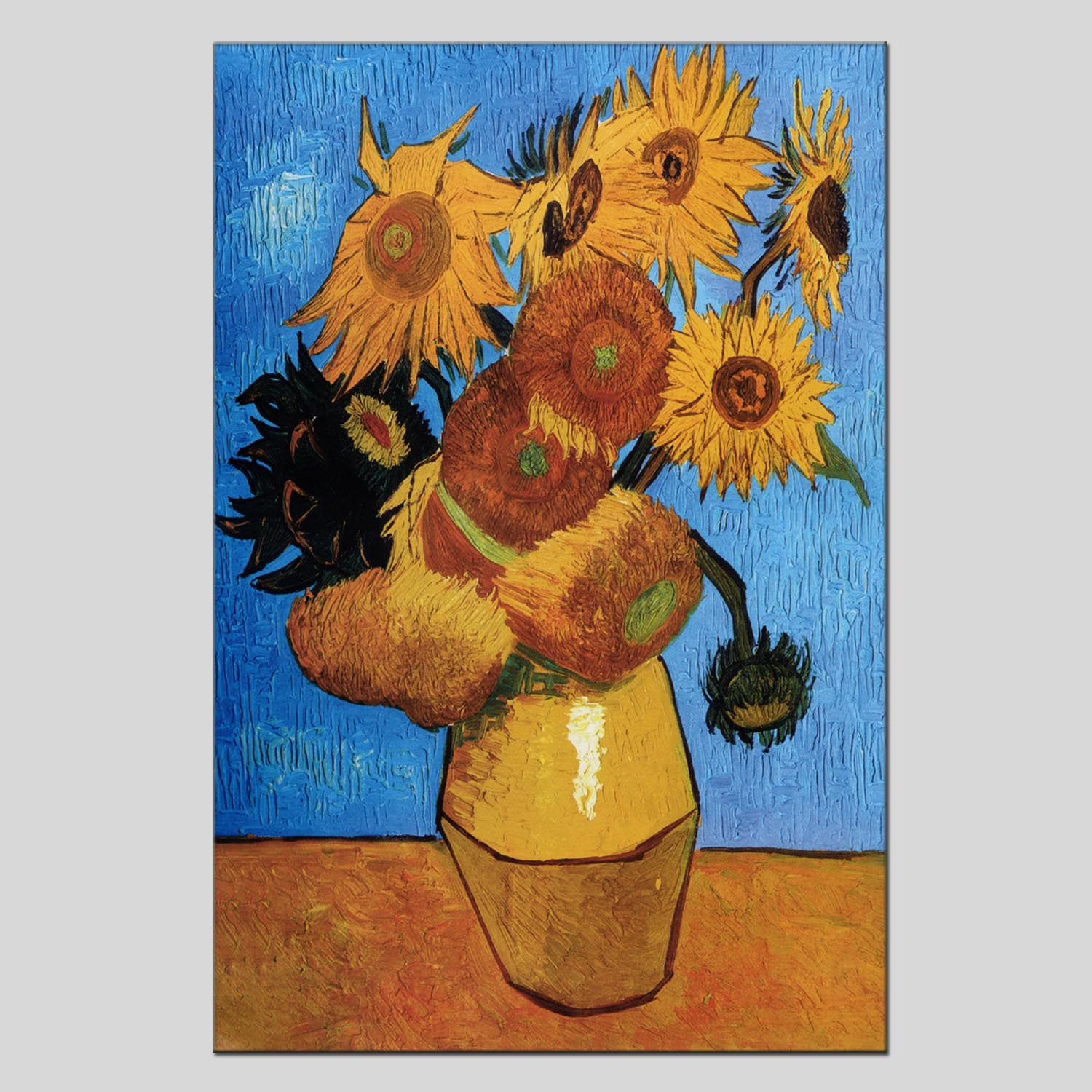 向日葵油画装饰画公寓酒店配画一件代发工厂oilpainting客厅餐厅三联画装饰画风景抽象现代风格可定油画款式多样 九晟详情8