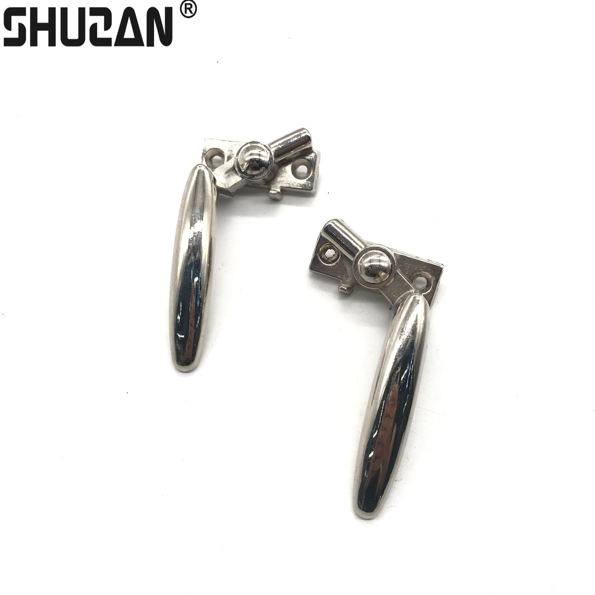 Factory direct window handle accessories Flat extrapolated plastic steel handle seven-figure handle door and window handle window handle hardware accessories