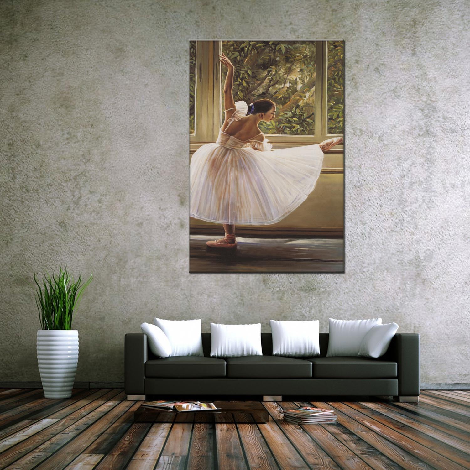 Figure 2 oilpainting Decorative painting, apartment hotel matching painting, one-piece consignment factory, Oil painting, living room and dining room triptyl decorative painting, landscape abstract, modern style, customizable, various oilpainting styles, Jiusheng pic 12