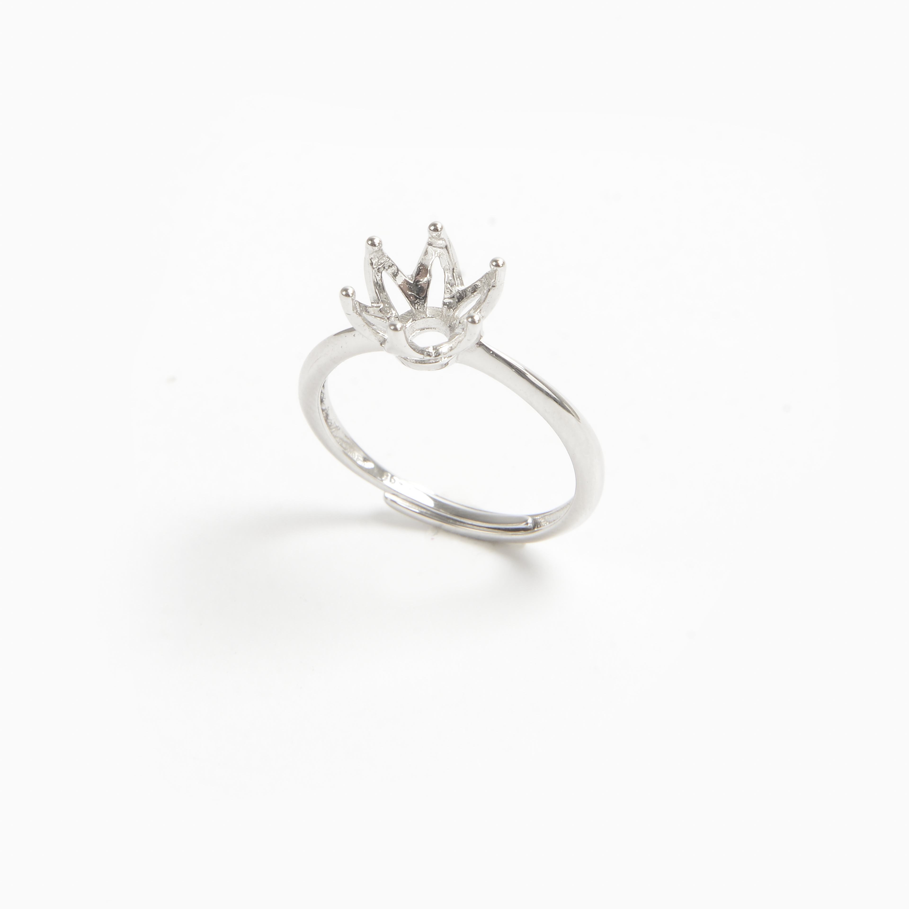 925 Silver hour lotus shape ring holder