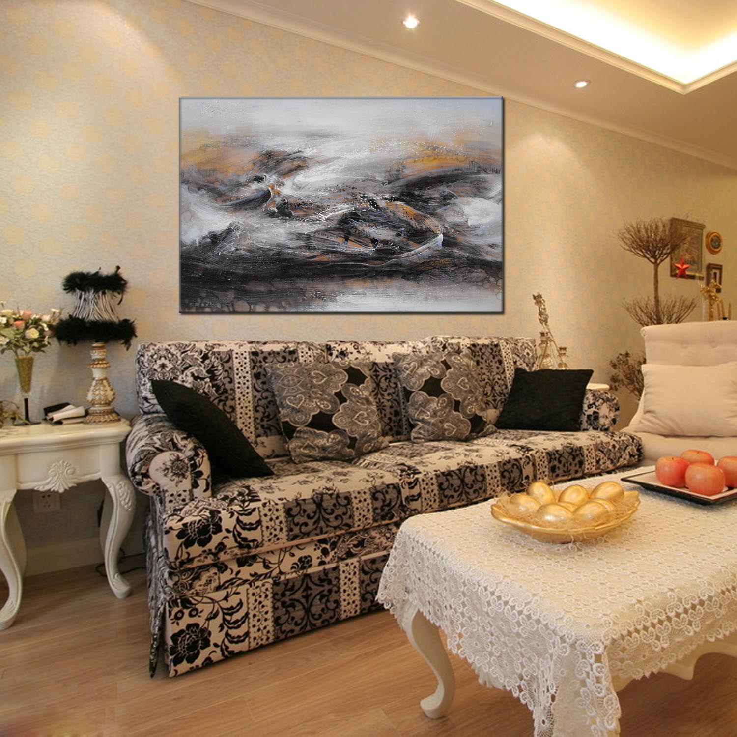 Factory direct sales of living room and bedroom oil paintings, hotel and hotel abstract landscape decorative paintings, various styles of oil paintings, abstract modern style decorative paintings, customizable various oil paintings, also customizable specifications of triptych, hand-painted three-dimensional paintings, 213 pic 9