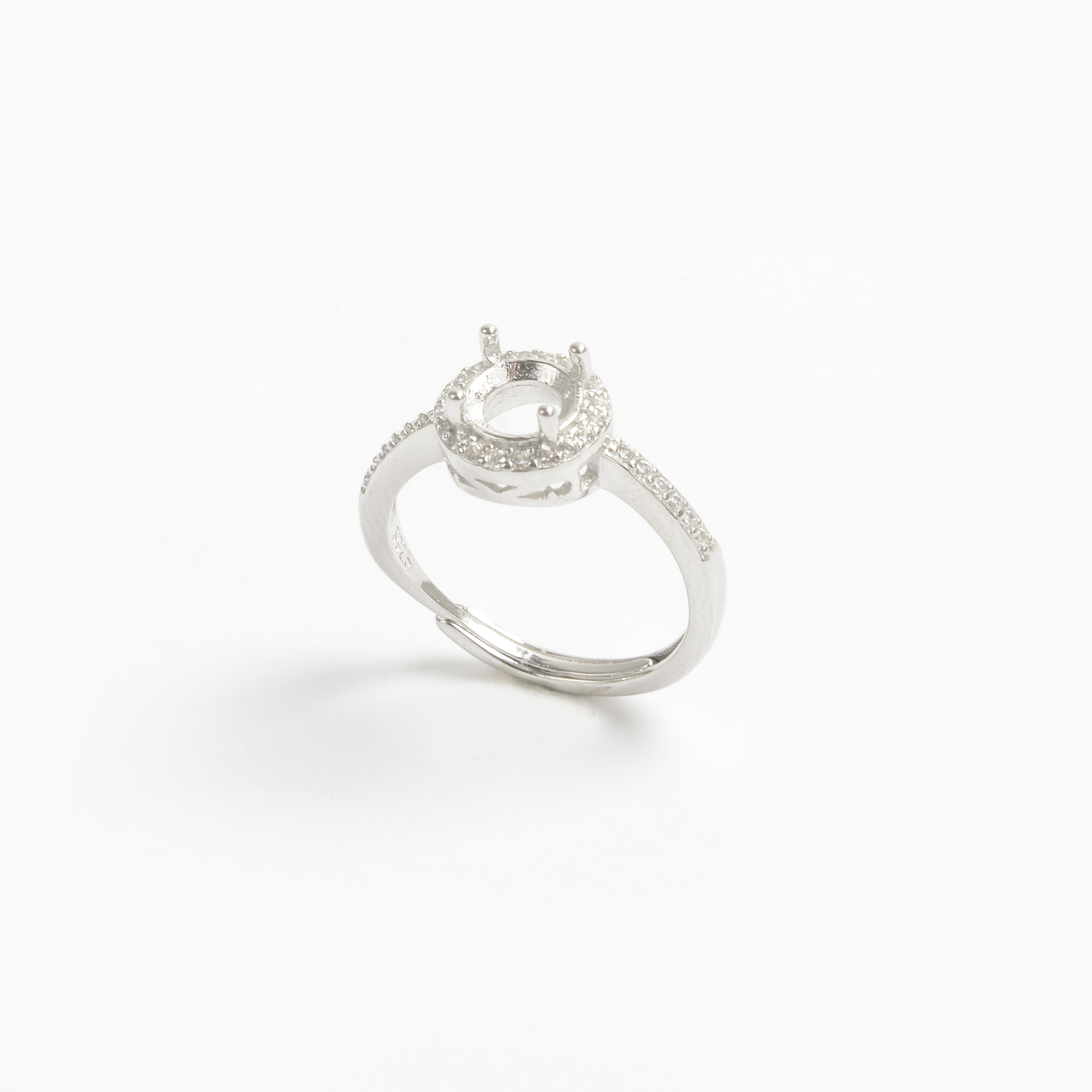 925 Silver Fashion Style Ring Holder Round 3