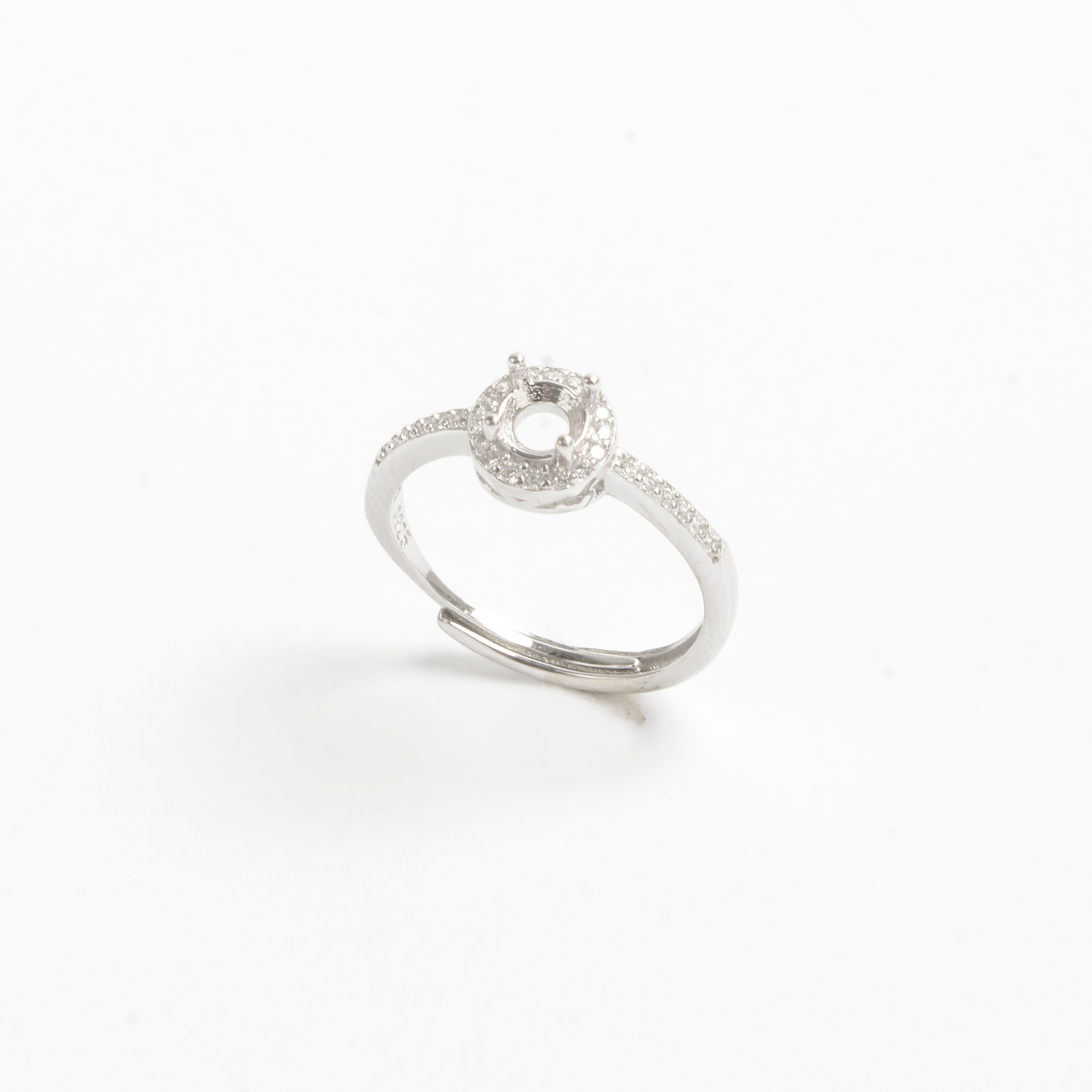 925 Silver fashion style ring holder Round carat ring empty holder