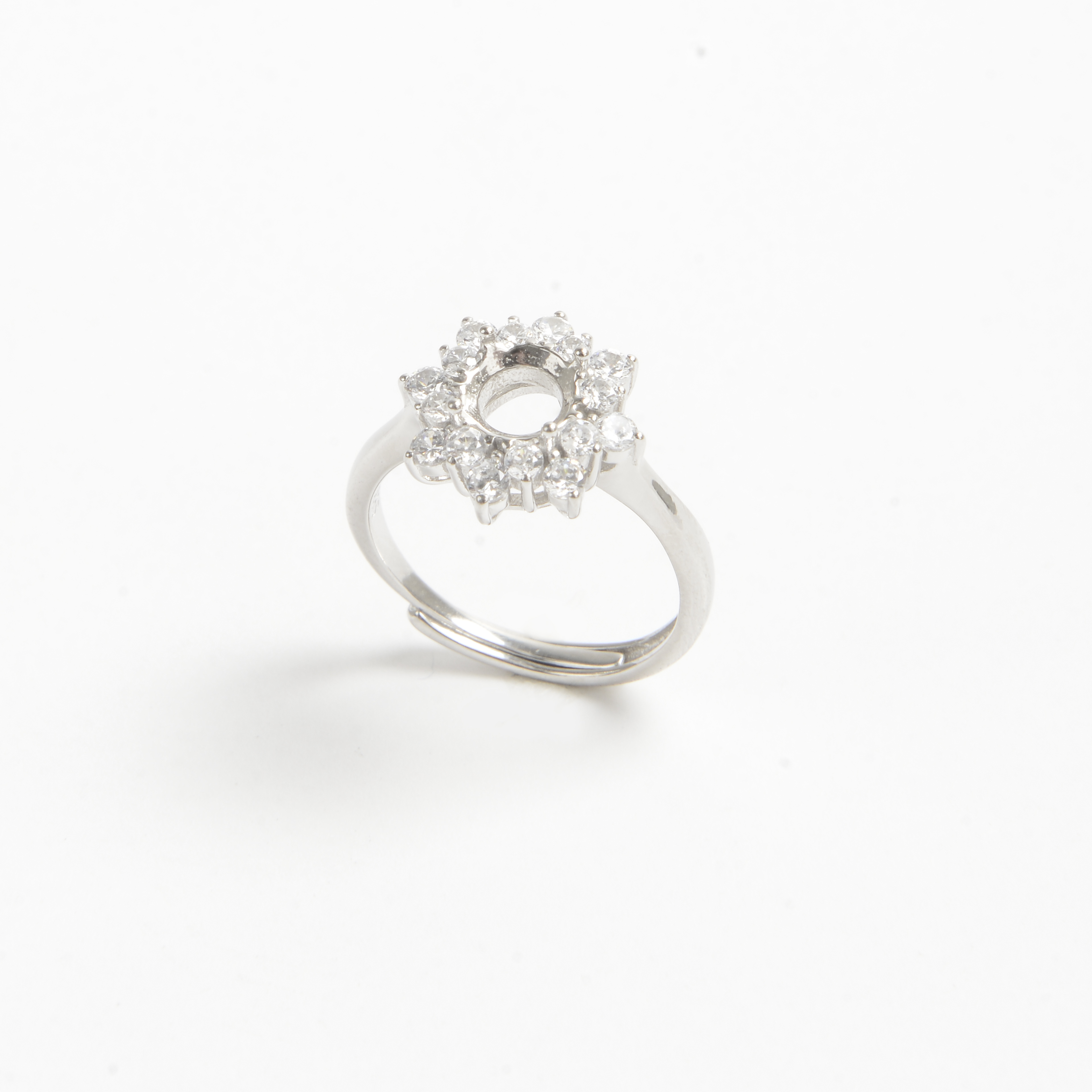 925 silver fashion flower ring ring holder jewelry accessories