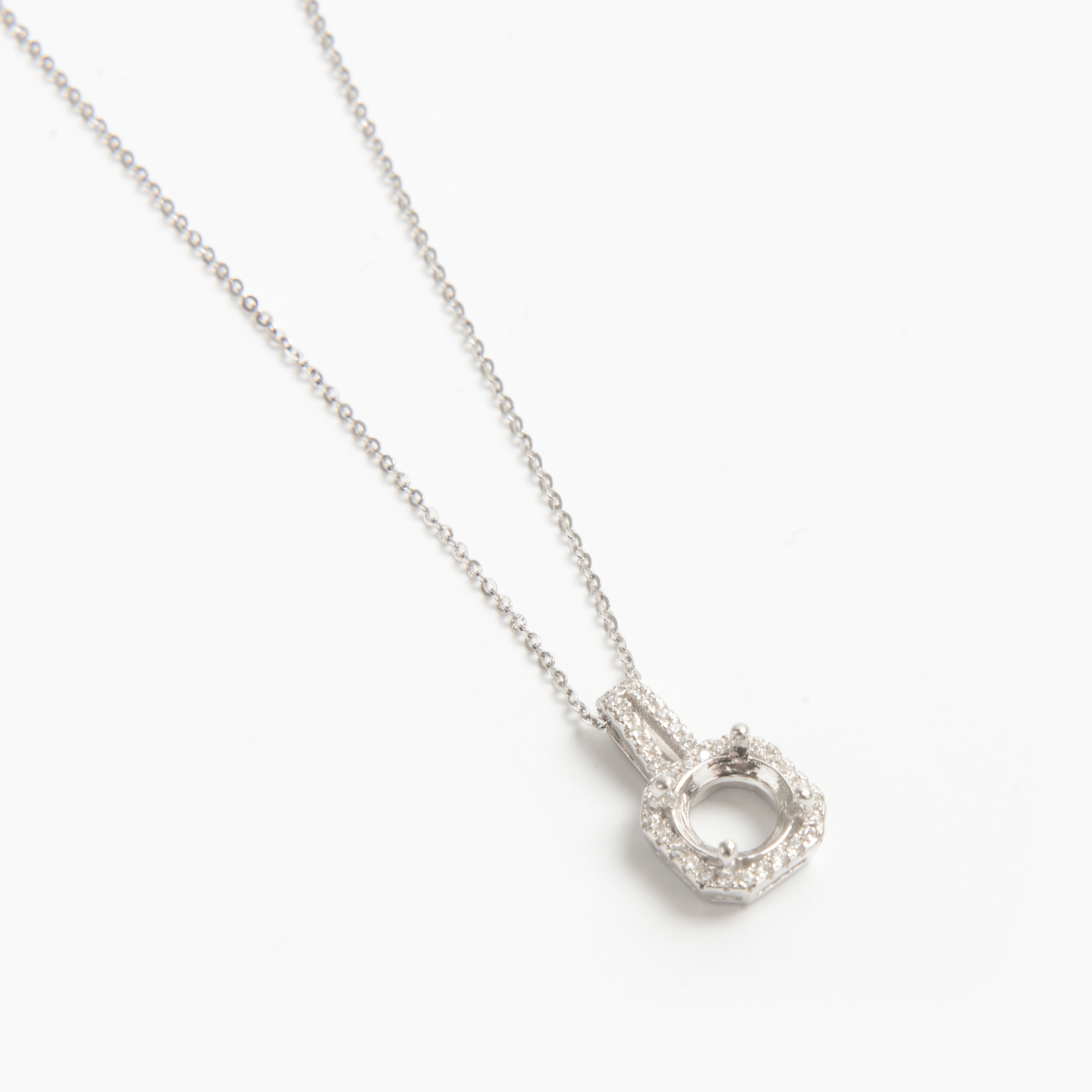 925 silver square pendant necklace