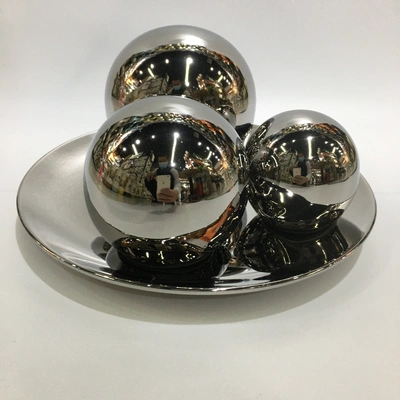 2025chinagoods Ceramic handicrafts, hotel and home four-piece set, pure silver ornaments, modern and simple office creative ornaments, decorative wine cabinet, TV cabinet ornaments thumbnail