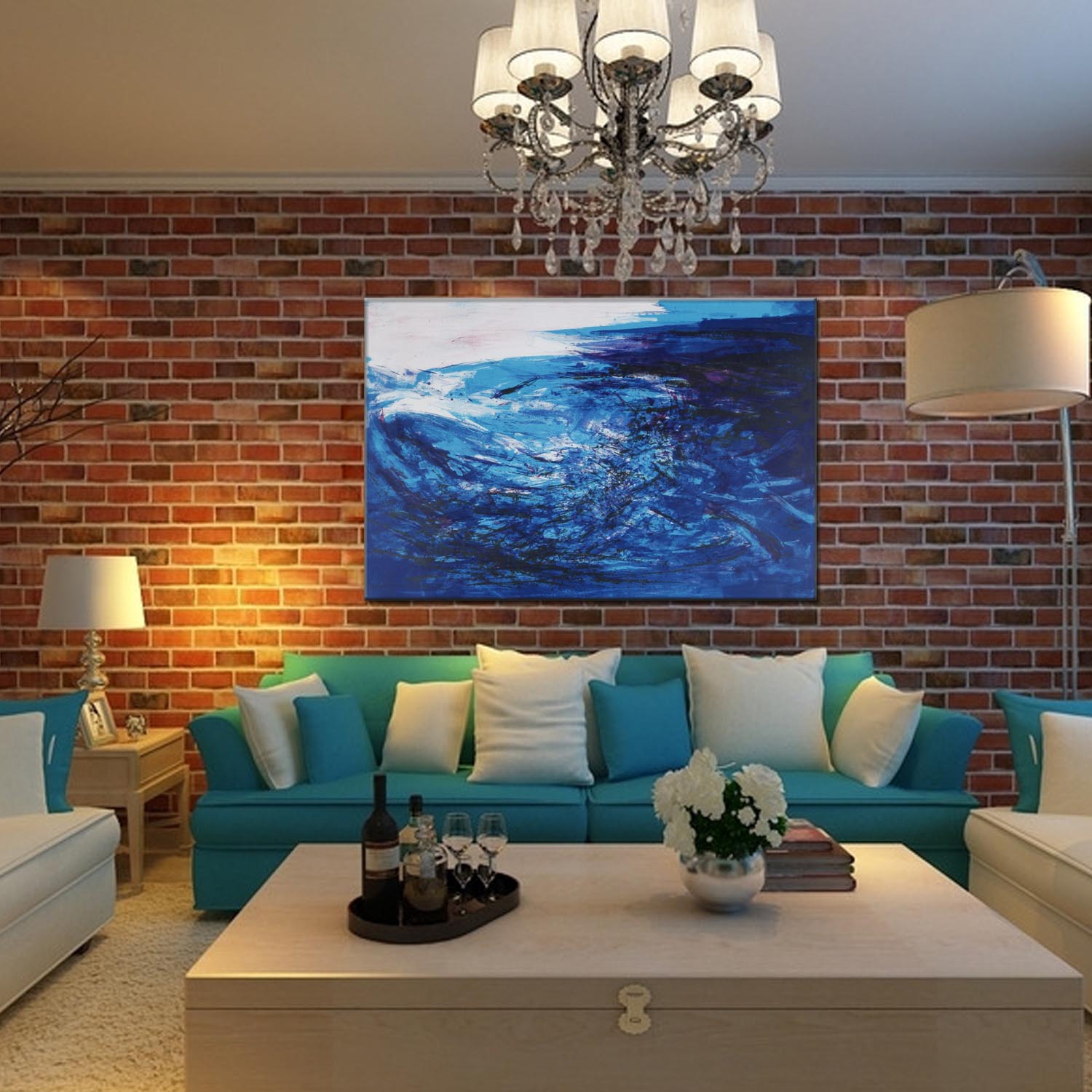 Factory direct sales of living room and bedroom oil paintings, hotel and hotel abstract landscape decorative paintings, various styles of oil paintings, abstract modern style decorative paintings, customizable various oil paintings, also customizable specifications of triptych, hand-painted three-dimensional paintings, 213 pic 3