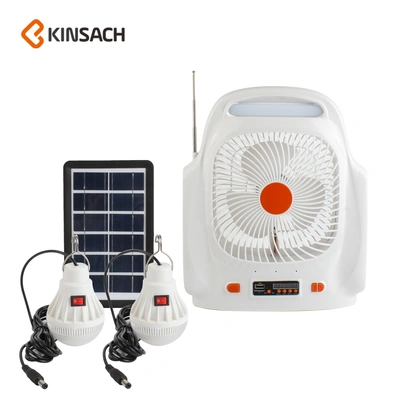 External fan built-in battery solar 8 inch charging small fan home USB multi-function lighting fan thumbnail