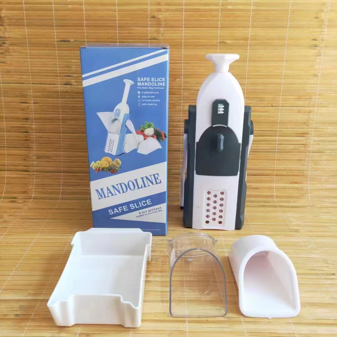 Multifunctional vegetable cutter Household kitchen stainless steel adjustable fruit and vegetable slicing and slicing appliance full figure
