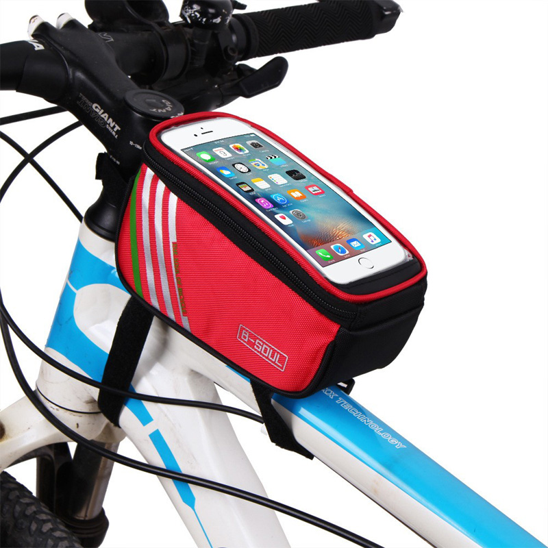 YA207 Touchscreen Bag, mountain bike touchscreen bag, bike phone bag, upper tube bag, front beam bag, cycling equipment, front beam bag details Picture