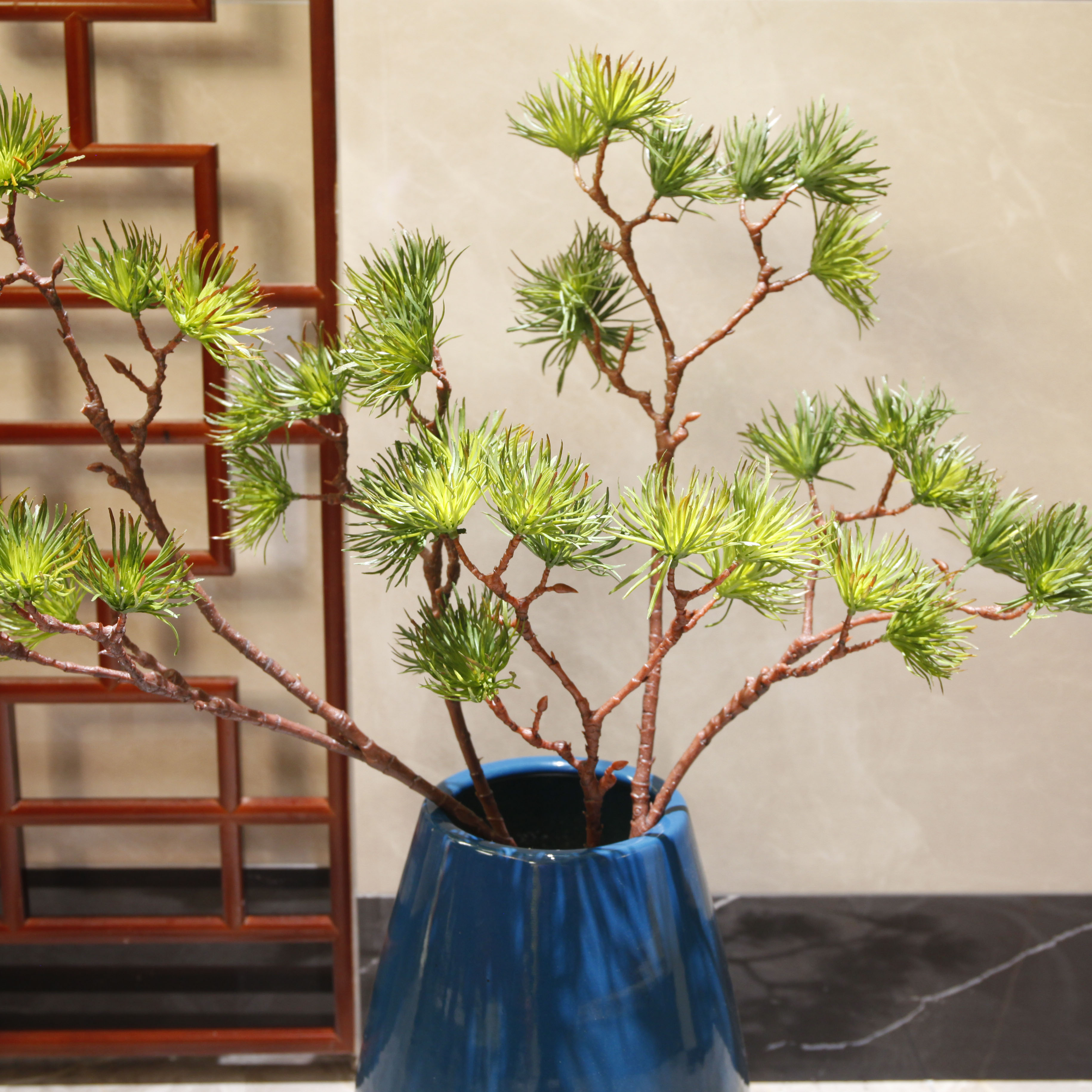 Simulation pine needle pine tree simulation plant green plant beauty pine welcome pine Luo LAN pine home soft decoration