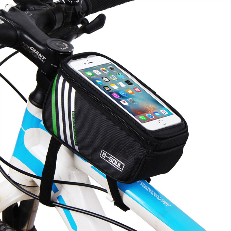 YA207 Touchscreen Bag, mountain bike touchscreen bag, bike phone bag, upper tube bag, front beam bag, cycling equipment, front beam bag Item Picture