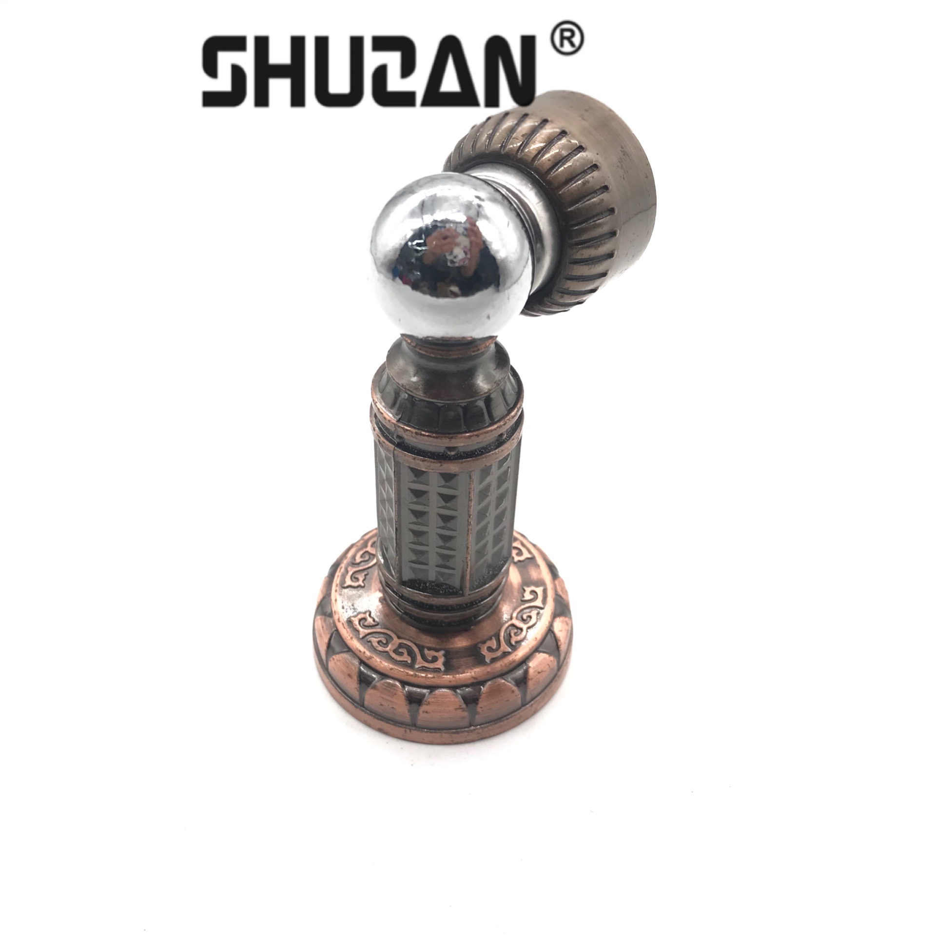 Factory direct stainless steel door magnet magnet copper yellow ancient red ancient silent wooden door wall suction anti-collision door hardware accessories