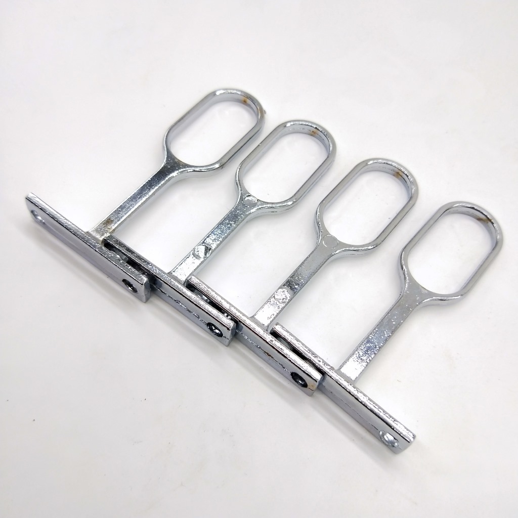 Thickened alloy corner clothes bracket top installation hanging clothes through clothes through seat wardrobe accessories hanging rod corner flange seat multiple styles full figure
