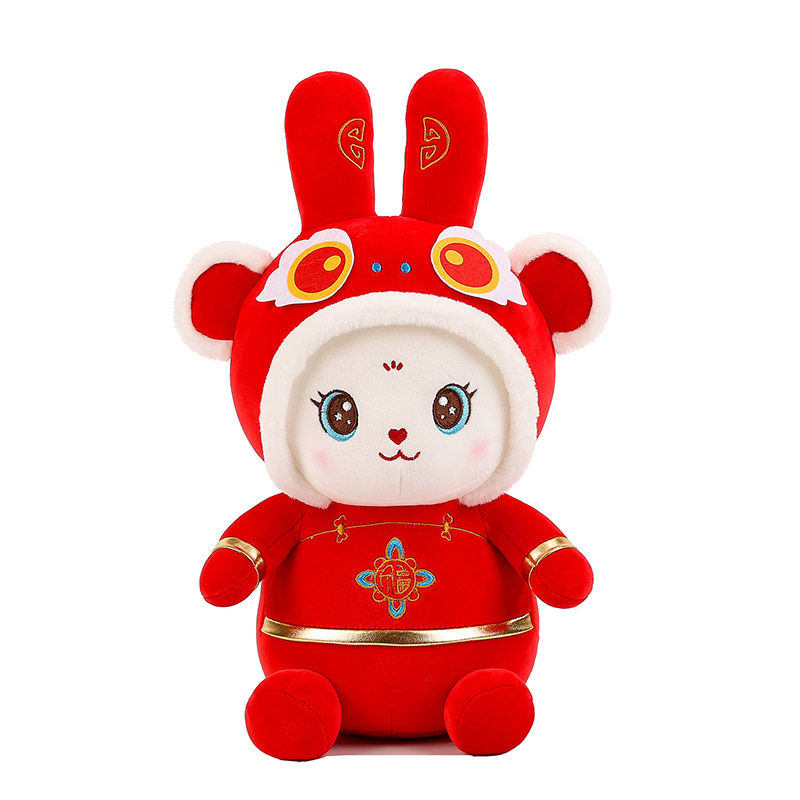 The 2024 new rabbit-ear doll is a cute plush toy that brings a lot of good fortune for the New Year. It's a 40cm plush toy for a couple's bedroom birthday Item Picture