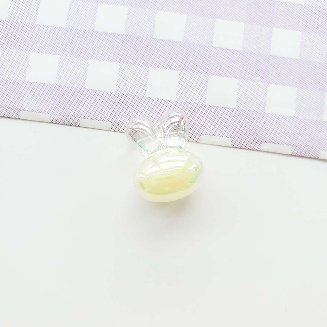 Little rabbit head bead acrylic two-color seven-color magic cartoon candy color bead middle bead hair string material pic 10