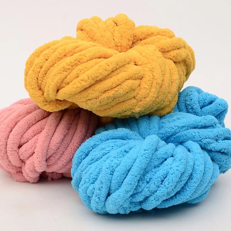 Super thick Icelandic wool hand woven single strand super thick ice thread scarf hat blanket animal nest thread wholesale Specification drawing