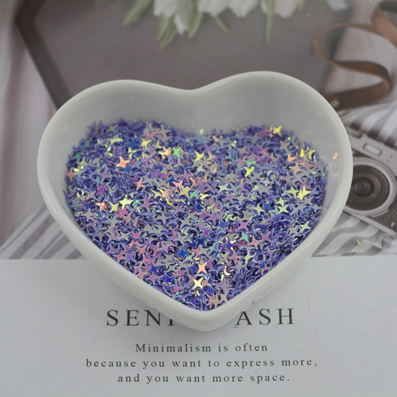 Gold Four-Pointed Star Sequin Pvc Bulk Sequin Backpack Pen Bag Fabric Decorative Crafts Diy Accessories Item Picture