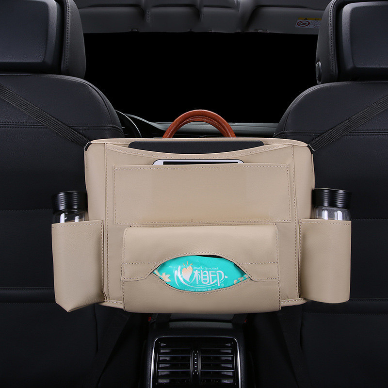 Car Leather Middle File Bag Storage Bag Leather Middle File Bag Sundry Bag Leather Multi-Functional Storage Bag Car Storage Bag Qw278 full figure