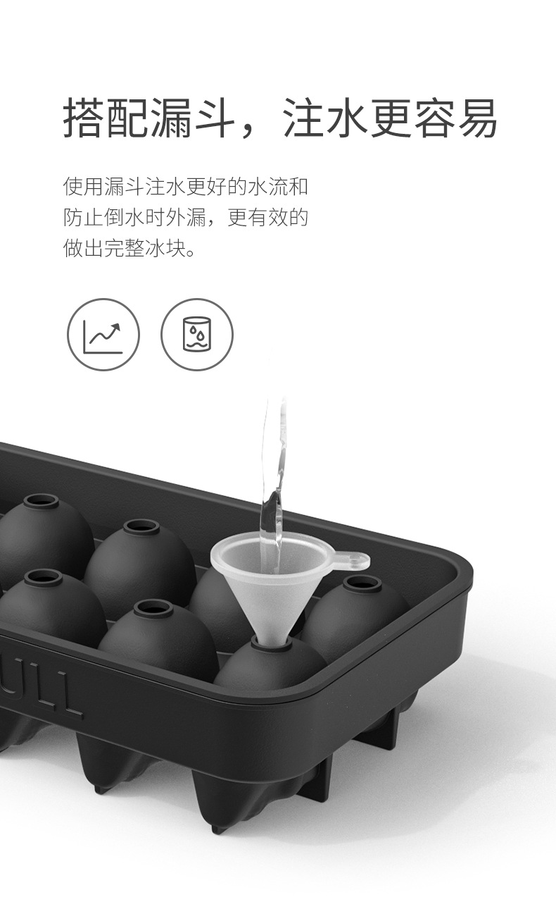 食品硅胶10连骷髅头冰格巧克力模具万圣节骨头十连个性酒吧冰盒详情11