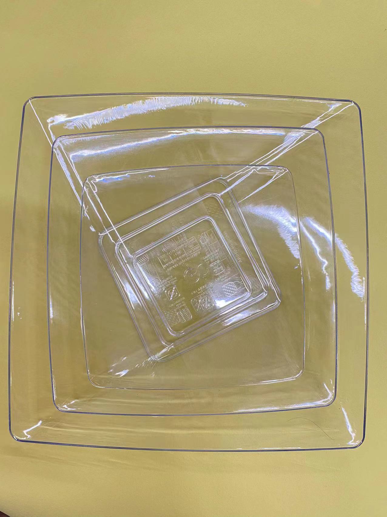 [Wang Shun direct supply] 2022 new Nordic wind simple transparent plastic fruit plate home convenient, beautiful and cheap Item Picture