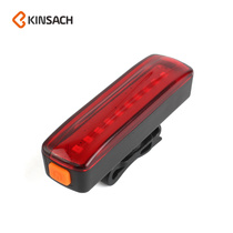 Bike lights 5LED tandem flashing color taillights Outdoor night high brightness strip warning lights riding 10* red LED