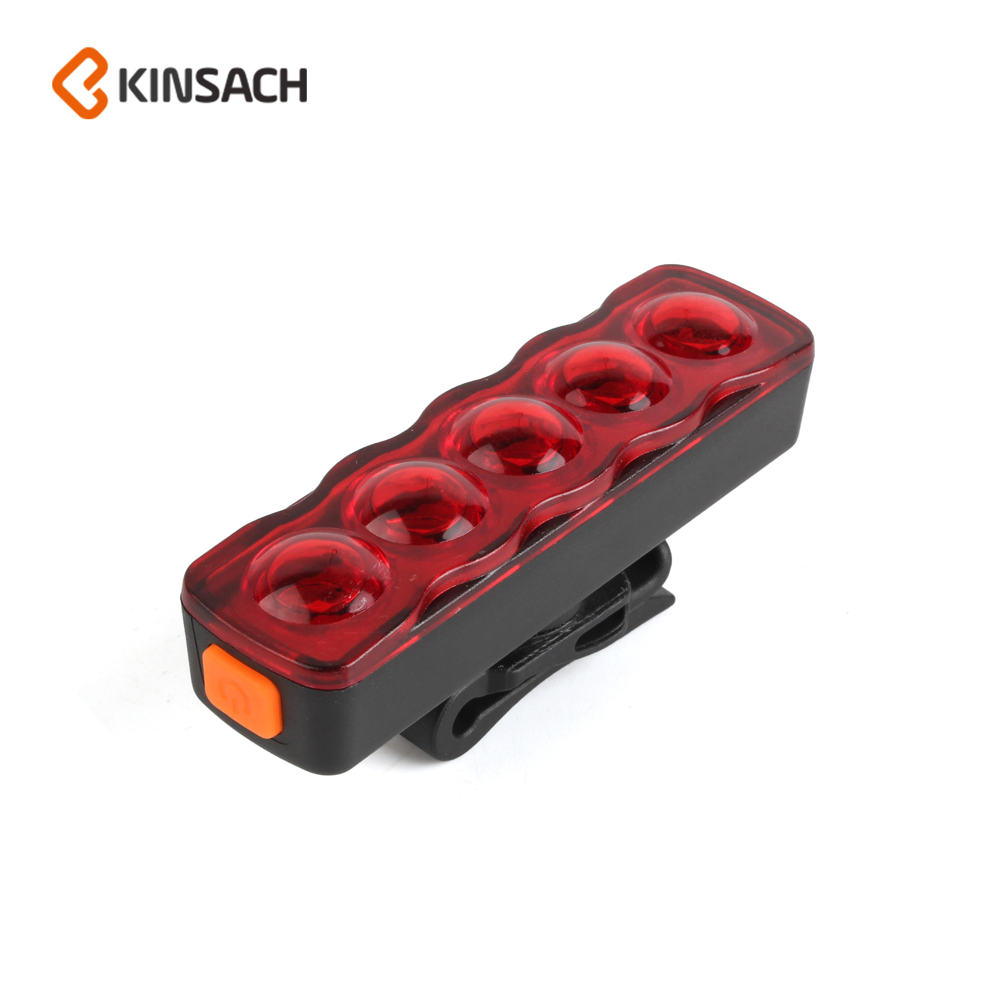 Bike light 5LED tandem flashing color taillights Outdoor night high brightness long strip warning light riding 5* red LED