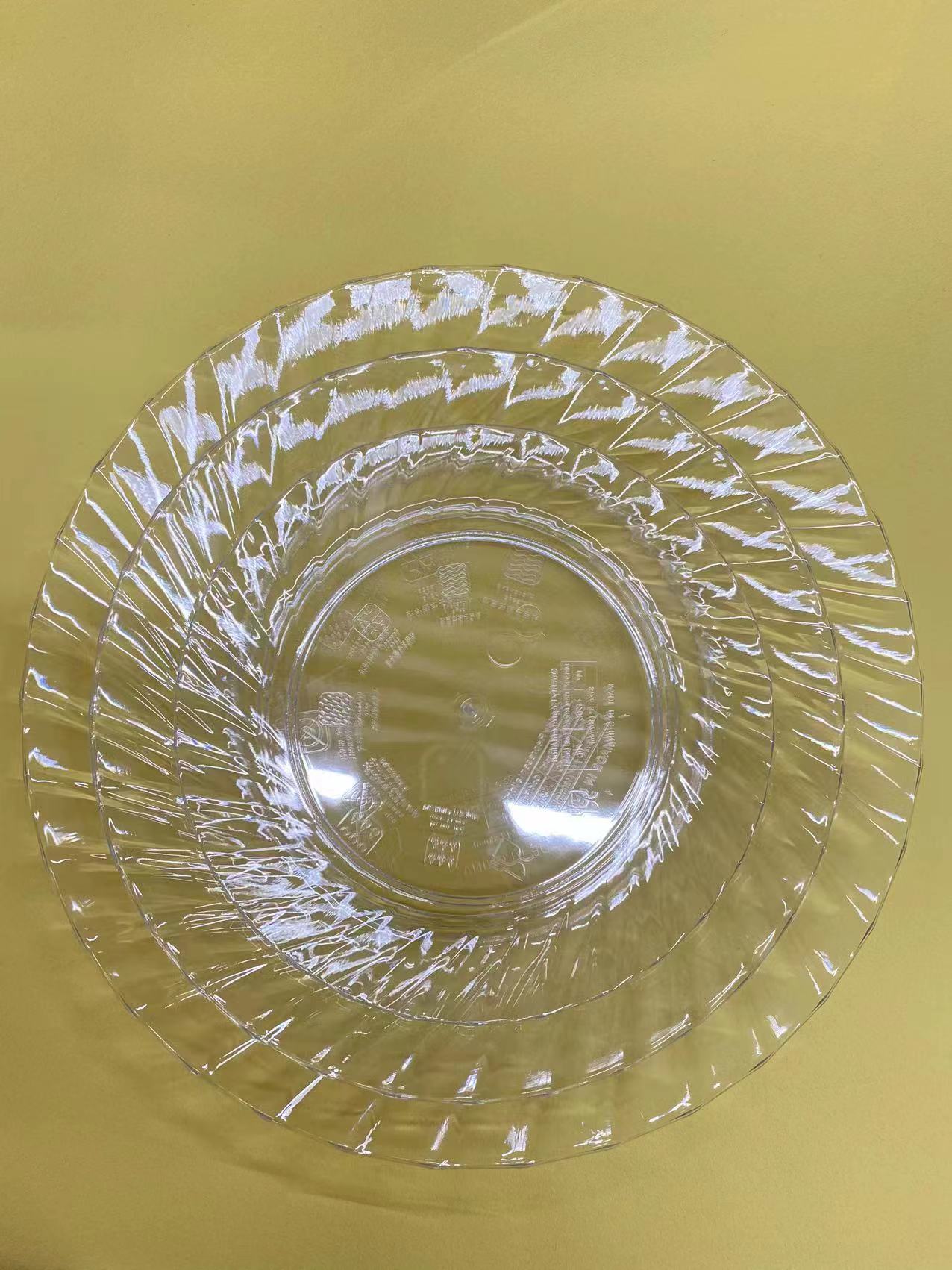 [Wang Shun direct supply] 2022 new Nordic wind simple transparent plastic fruit plate home convenient, beautiful and cheap Specification drawing