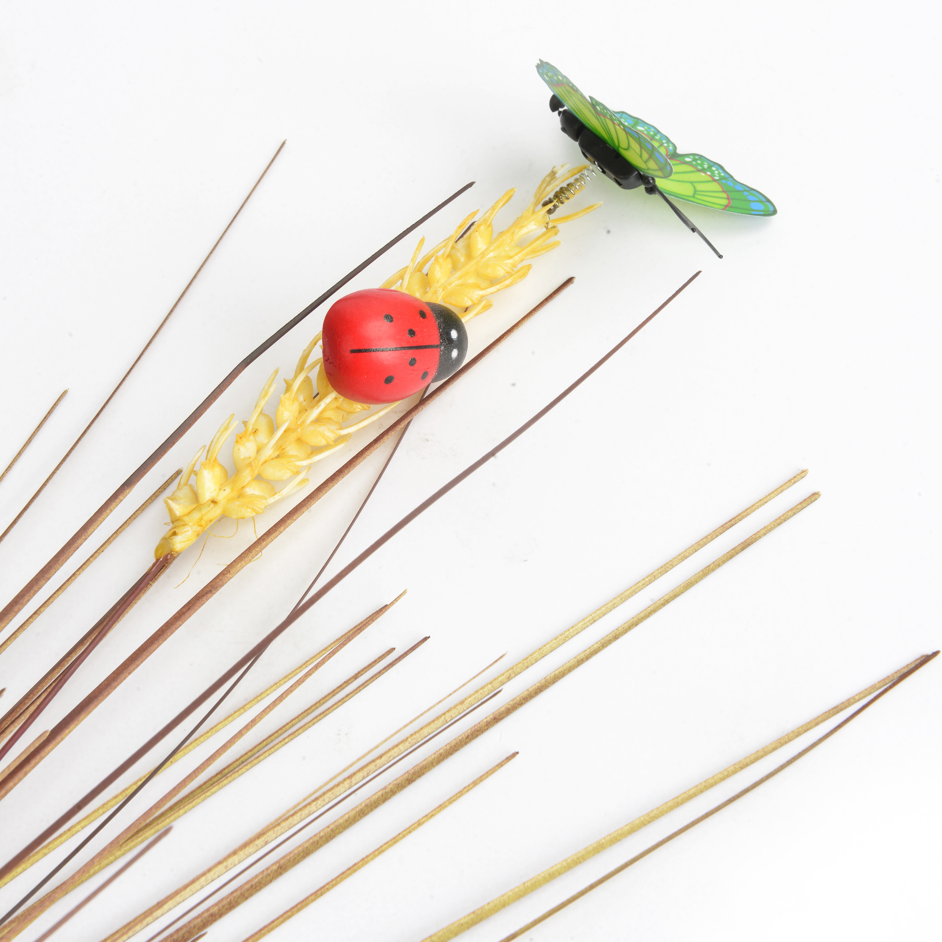 Multicolor butterfly Beetle Wheat garden plugin Flower bed garden decorative crafts