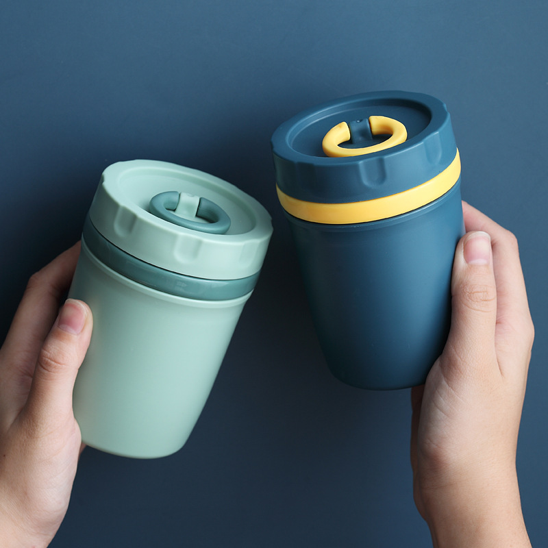 Double plastic insulated soup cup