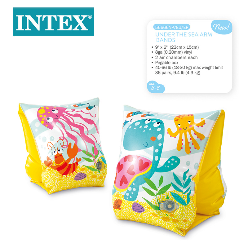 INTEX56666新款卡通水母与乌龟手臂圈儿童防呛水充气浮圈批发详情1