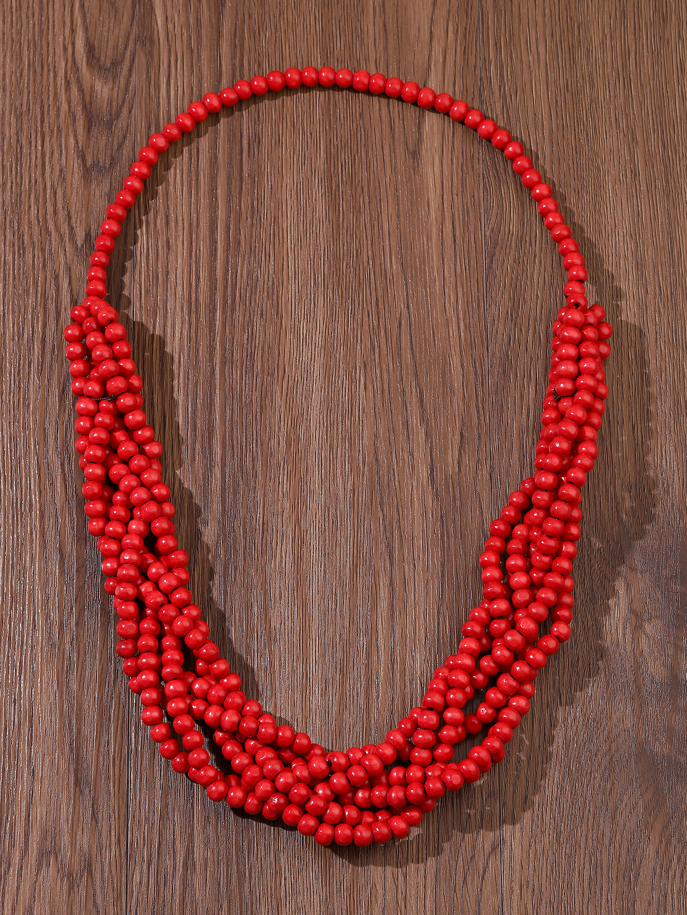 波西米亚风手工串珠多层缠绕麻花项链170详情5