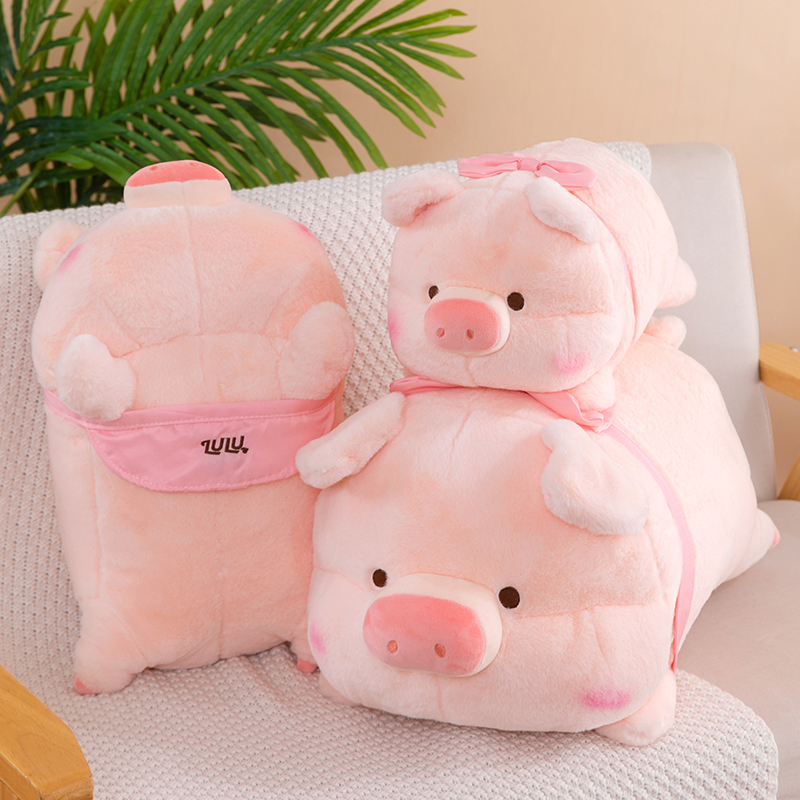 2022 New Party Lulu Pig Doll Plush Toy Cute Male And Female Bedroom Birthday Gift Plush Toy 40M details Picture