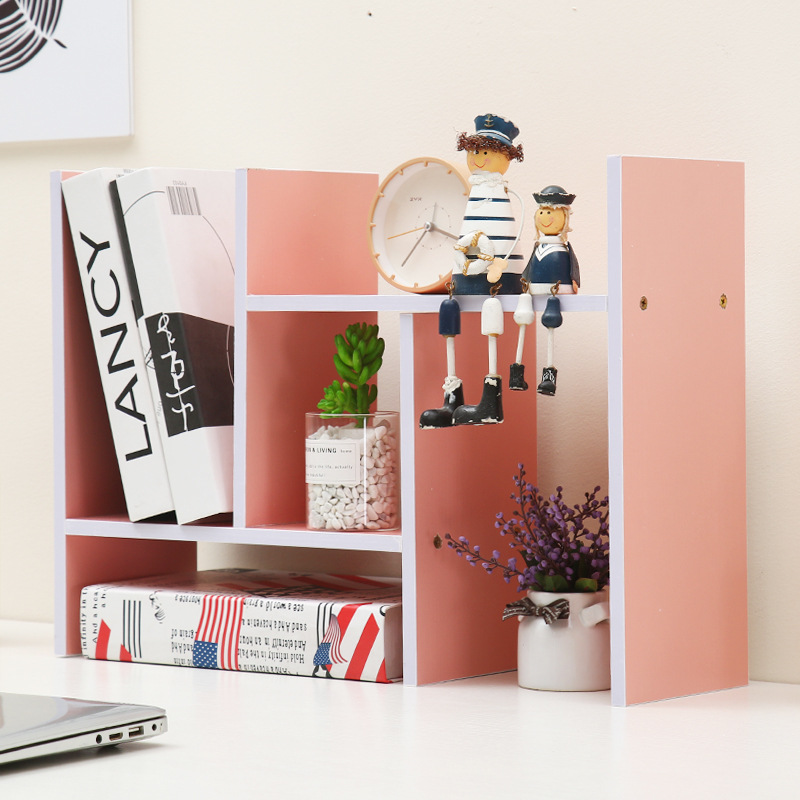 Simple modern desktop bookshelf