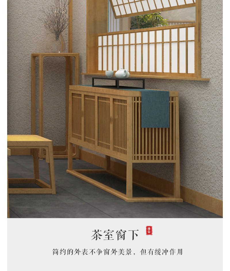 至为家居竹家具四开文厢边柜办公家具竹原色楠竹详情2