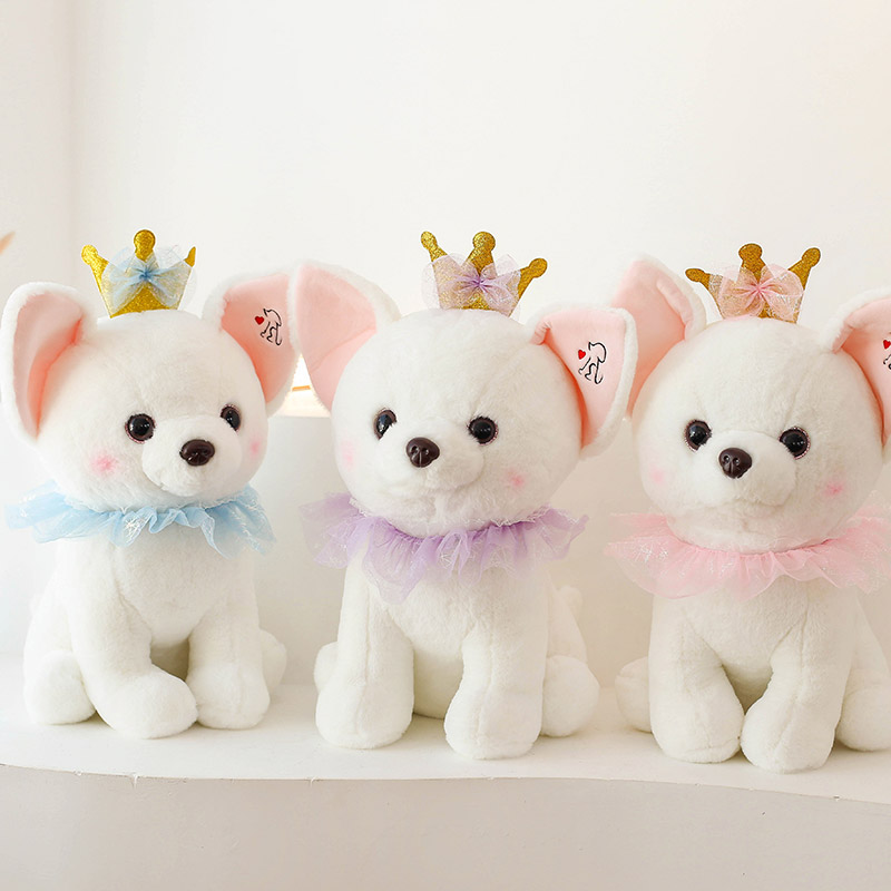 2022 New Chihuahua Doll Plush Toy Cute Male And Female Bedroom Birthday Gift Plush Toy 40M details Picture
