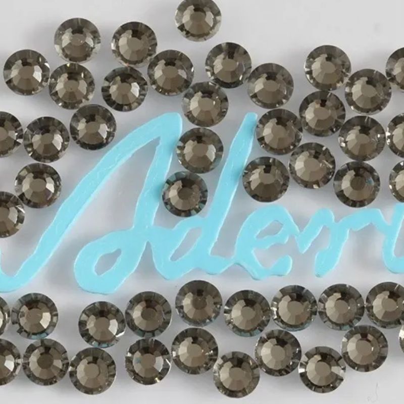 Adelu hot diamond black diamond factory direct sales high-quality hot diamond flat-bottomed diamond details Picture