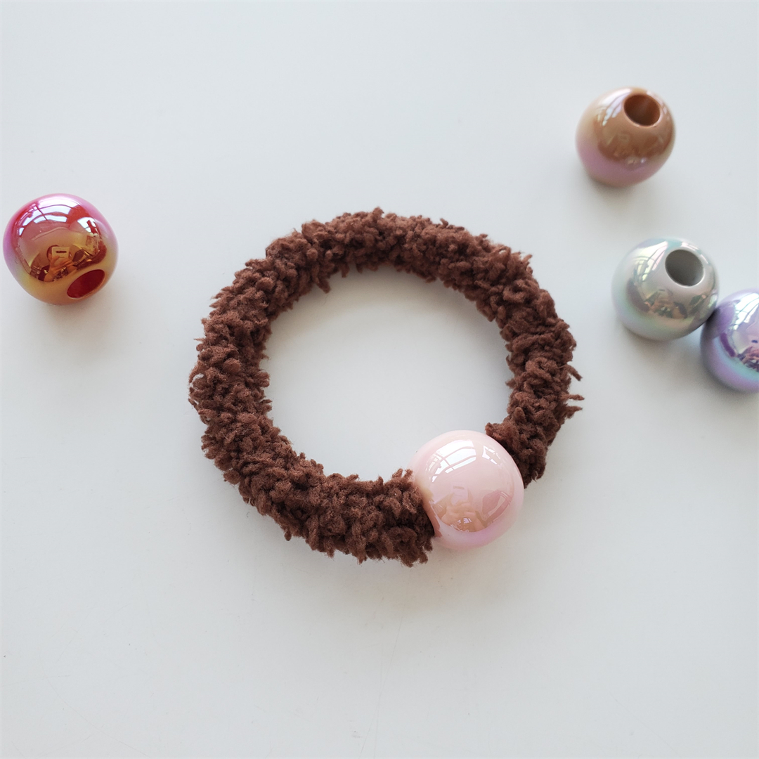 亚克力七彩贝壳大孔圆珠散珠手工串珠DIY抖音爆款手机链饰品配件详情5