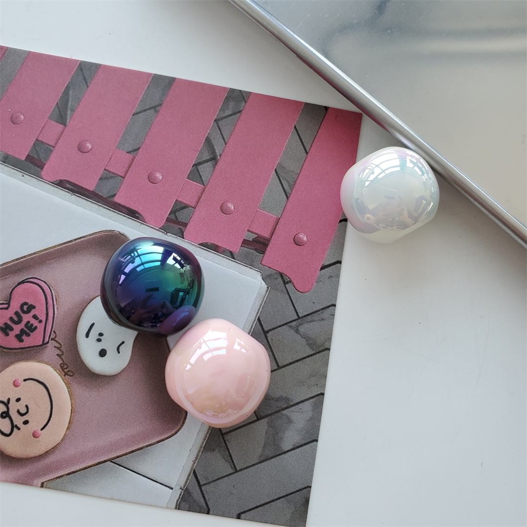 亚克力七彩贝壳大孔圆珠散珠手工串珠DIY抖音爆款手机链饰品配件详情3