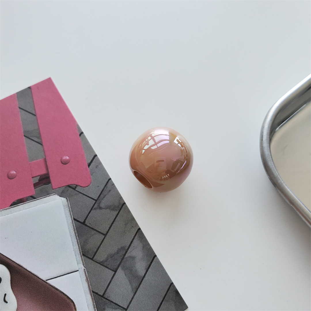 亚克力七彩贝壳大孔圆珠散珠手工串珠DIY抖音爆款手机链饰品配件详情14