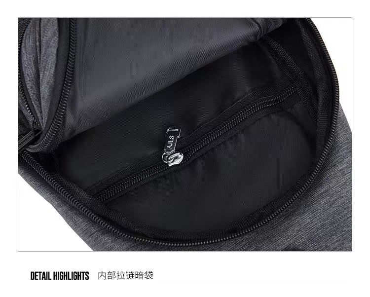 韩版大容量牛津布男士胸包2021新款防水耐磨背包多功能单肩斜挎包详情29