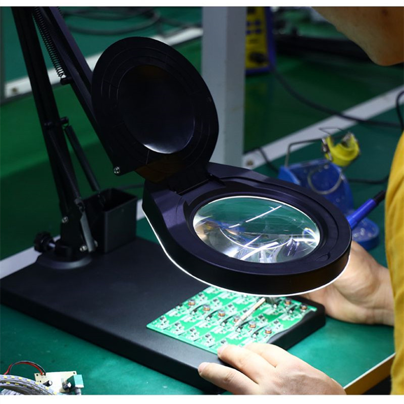 PDOK desktop magnifying glass with light 10X lens high-brightness LED light mobile phone repair product inspection PD178 pic 4