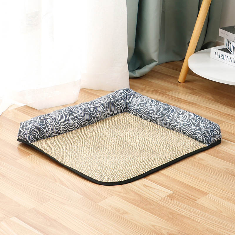 New cotton and linen simple mat for pets, suitable for all seasons, cat mat for comfortable sleep, cute dog and cat bed Item Picture