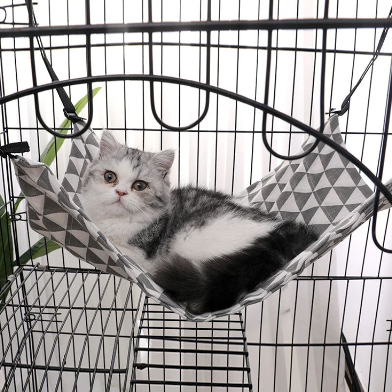 New pet supplies: Canvas rectangular hammock, suitable for all seasons, cat hammock, home dormitory, sturdy and scratch-resistant cat hoisting Application Scenario